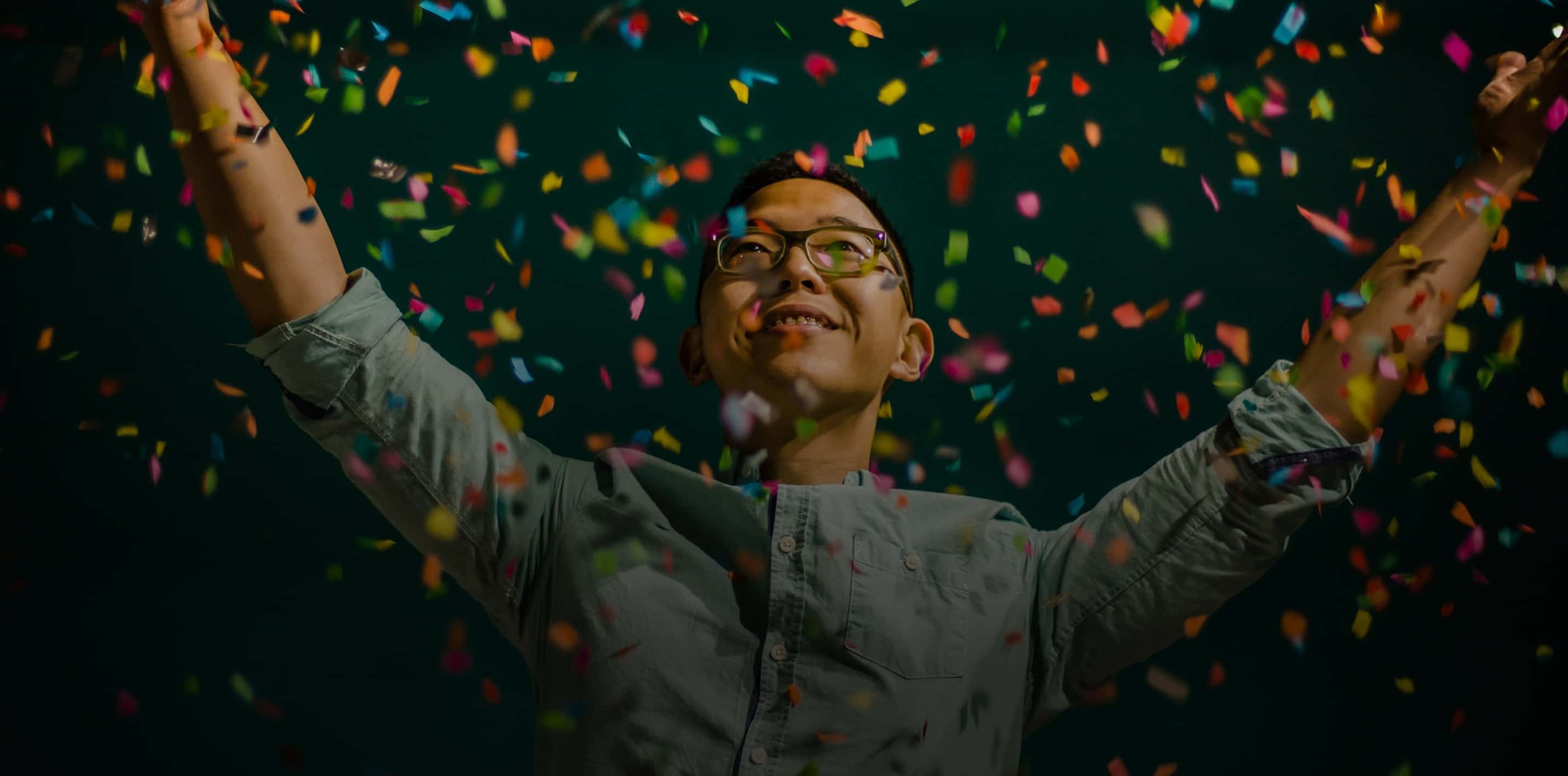 Person with Confettis