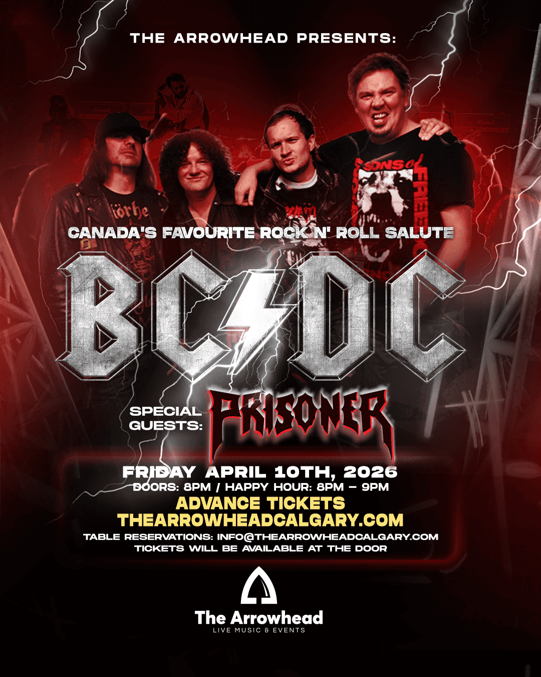 BC/DC with special guests Prisoner Live In Concert
